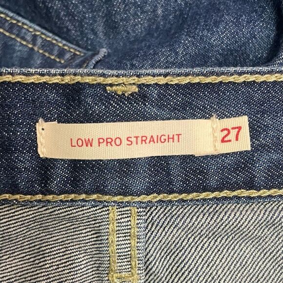 Levi’s Low Pro Straight Leg Jeans Women’s Size 27 Dark Wash 100% Cotton Denim - Picture 10 of 12